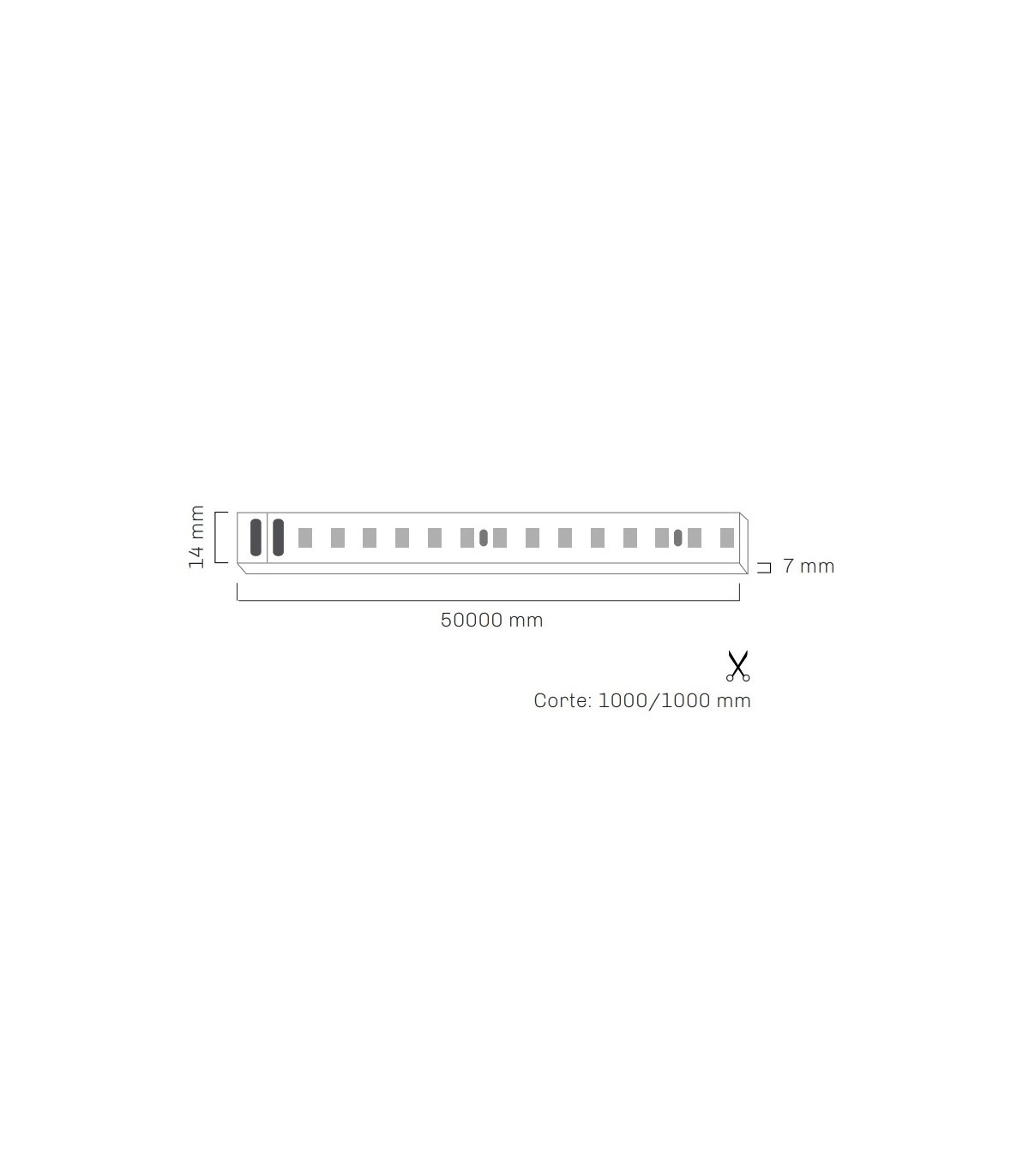 Tira Led MAXLED 220V 12W 960Lm/M IP65 -Metro-