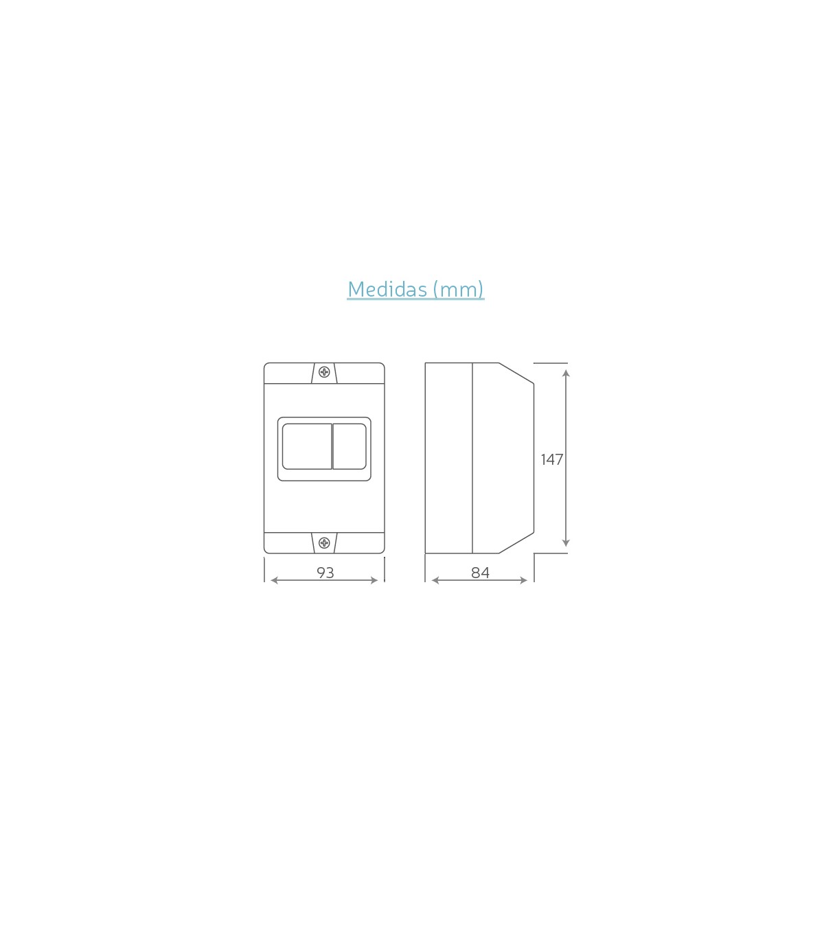 Cofret de plástico en superficie para disyuntor IP65