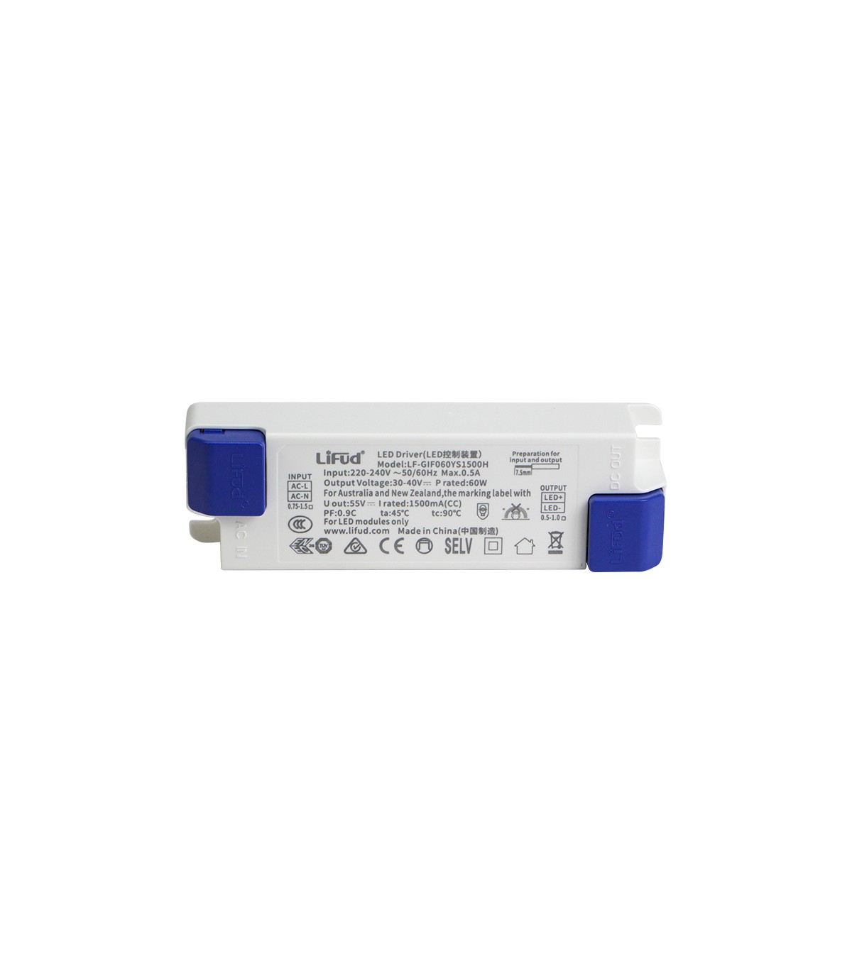 Driver LIFUD 62W OUT 30-40VDC 1550mA Free Flicker