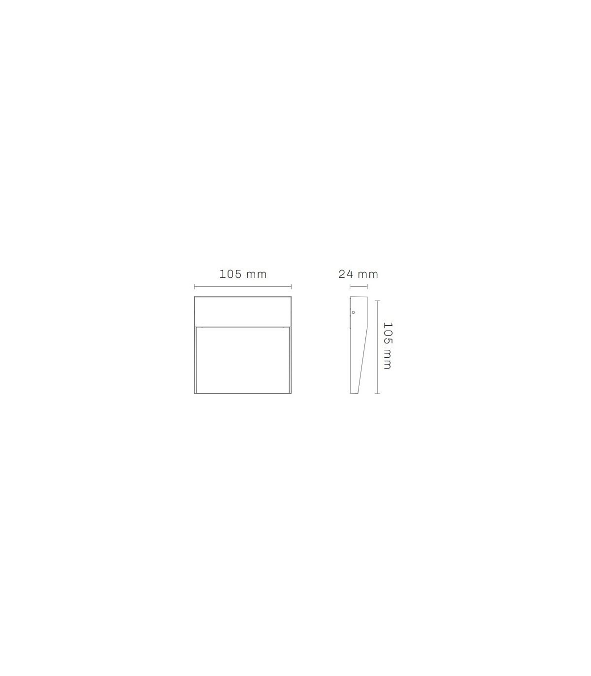 Baliza Led Superficie Cuadrada BAKERI Antracita 3W 370LM IP54 CCT