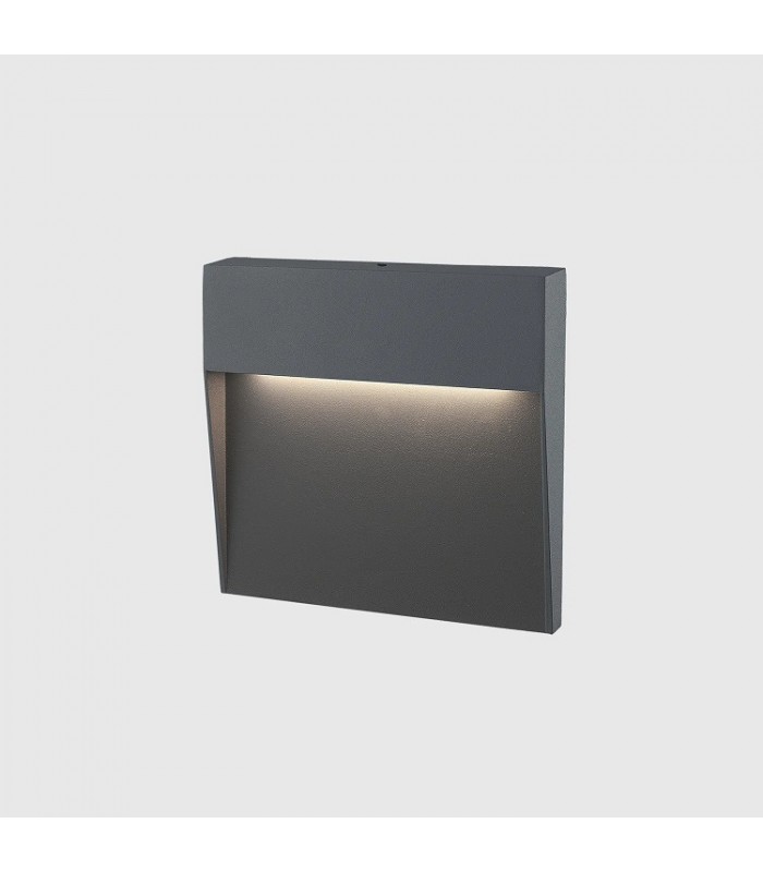 Baliza Led Superficie Cuadrada BAKERI Antracita 3W 370LM IP54 CCT