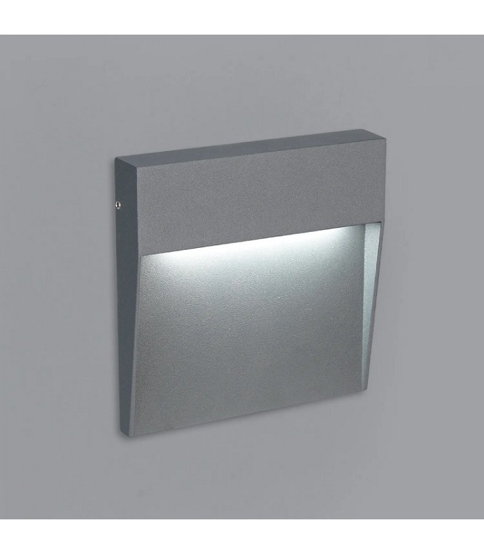 Baliza Led Superficie Cuadrada BAKERI Antracita 6.5W 675LM IP54 CCT