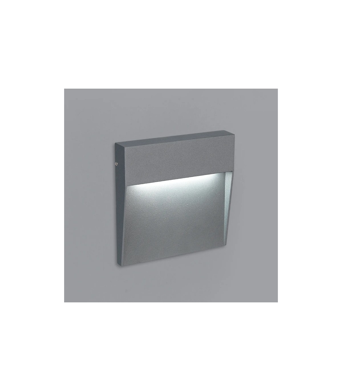 Baliza Led Superficie Cuadrada BAKERI Antracita 6.5W 675LM IP54 CCT