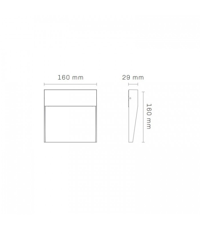 Baliza Led Superficie Cuadrada BAKERI Corten 6.5W 675LM IP54 CCT