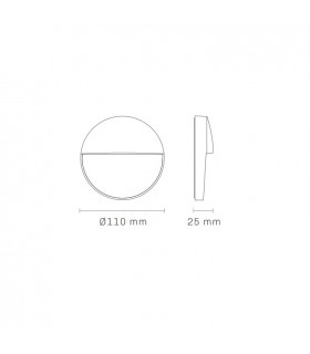 Baliza Led Superficie Redonda BAKERI Antracita 3W 370LM IP54 CCT