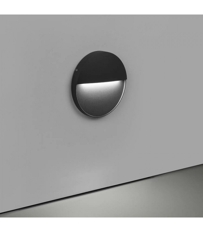 Baliza Led Superficie Redonda BAKERI Antracita 3W 370LM IP54 CCT