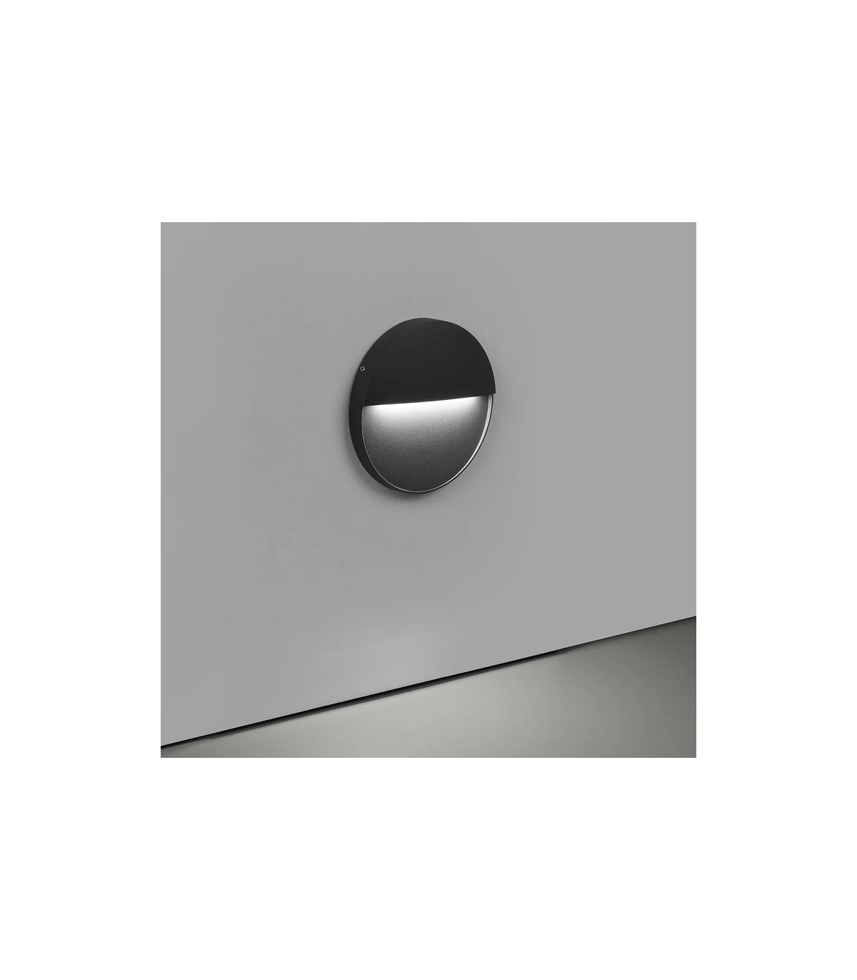 Baliza Led Superficie Redonda BAKERI Antracita 6.5W 675LM IP54 CCT
