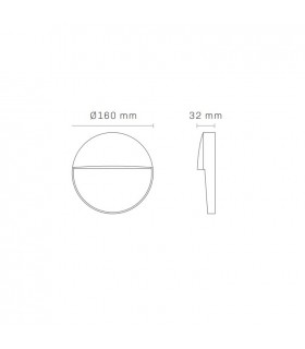 Baliza Led Superficie Redonda BAKERI Antracita 6.5W 675LM IP54 CCT