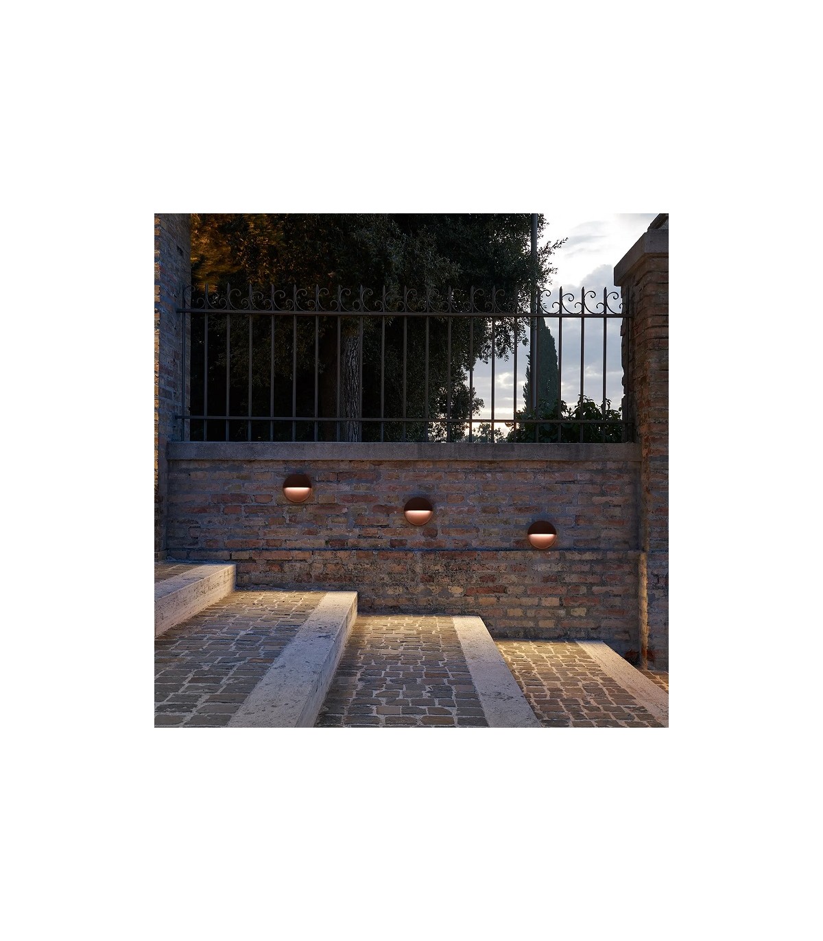 Baliza Led Superficie Redonda BAKERI Corten 3W 370LM IP54 CCT