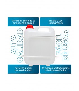 Soporte y bidón para condensados 5L