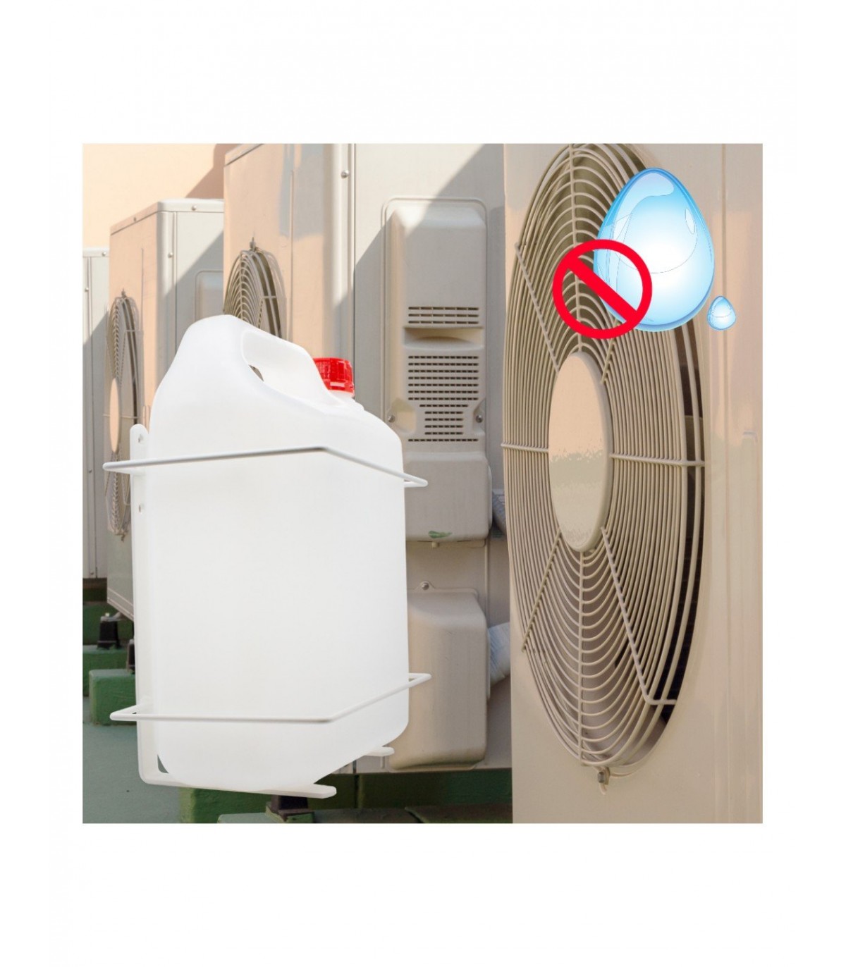 Soporte y bidón para condensados 5L