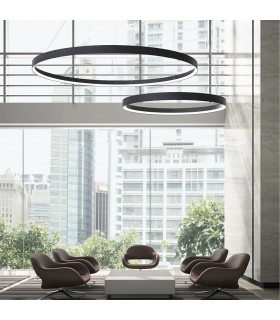 Lámpara Colgante circular ARC Ø900mm 60W 6900Lm Negro
