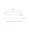Lámpara Colgante circular ARC Ø900mm 60W 6900Lm Negro