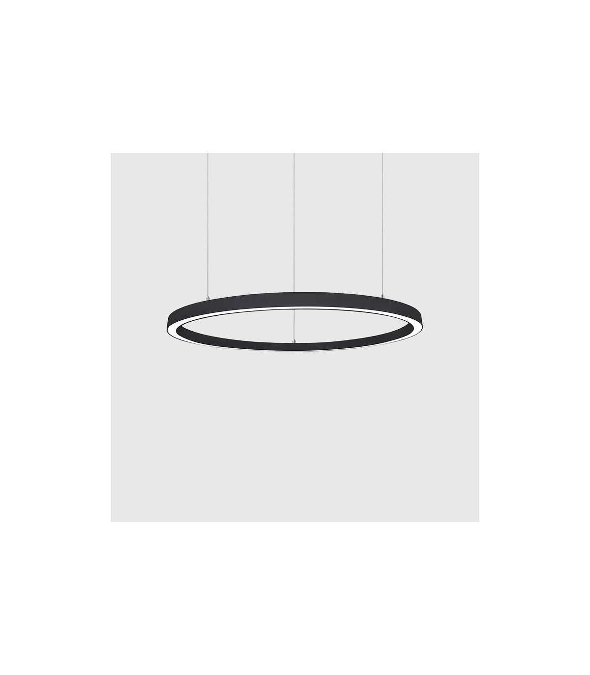 Lámpara Colgante circular ARC Ø900mm 60W 6900Lm Negro