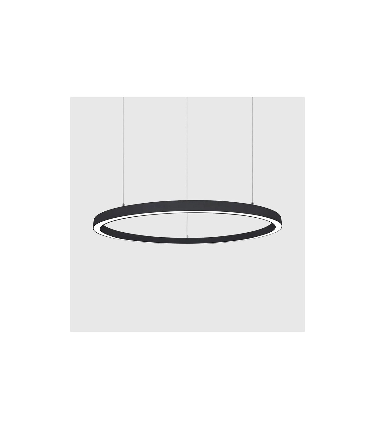 Lámpara Colgante circular ARC Ø1200mm 80W 9200Lm Negro