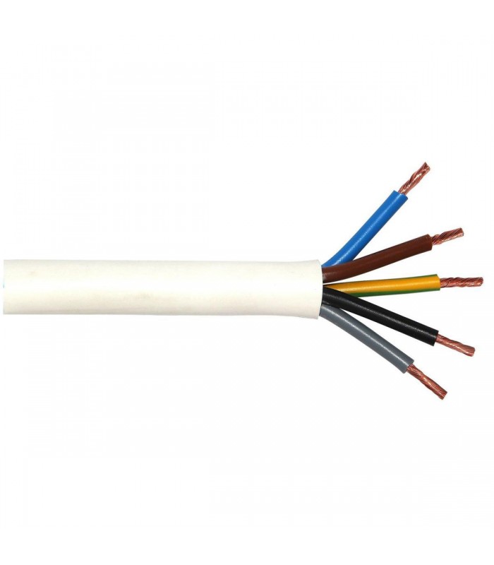 Manguera H05VV-F CPR 5x1.5mm² Blanco (Metro)