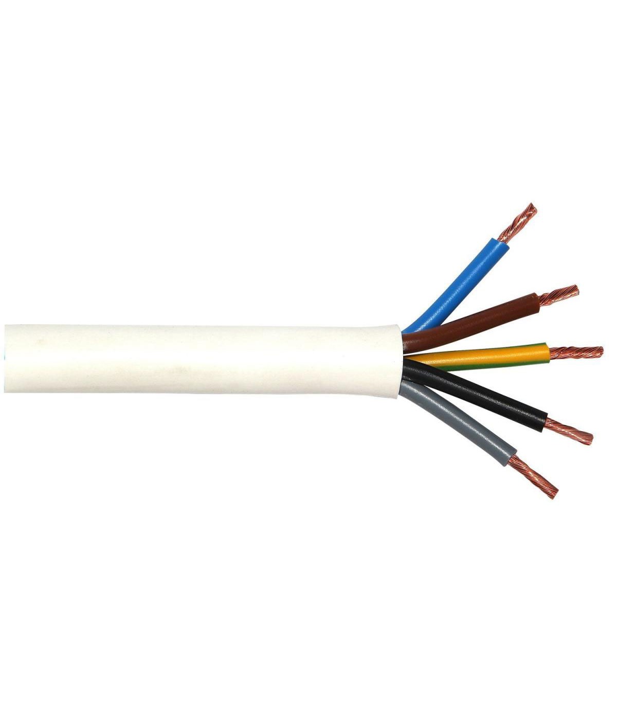 Manguera H05VV-F CPR 5x1.5mm² Blanco (Metro)