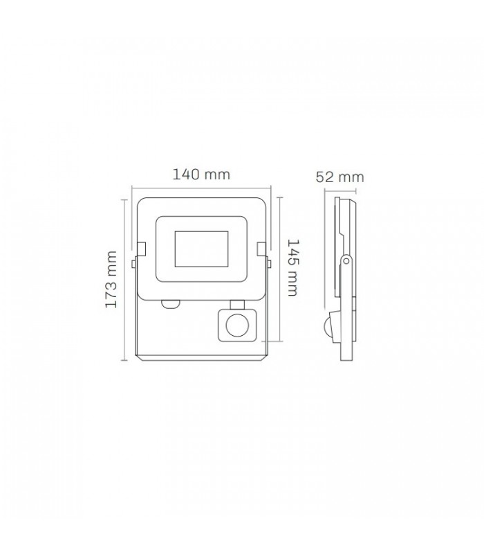 Proyector Led MAXLED SLIM Detector Movimiento 20W 1600Lm IP65