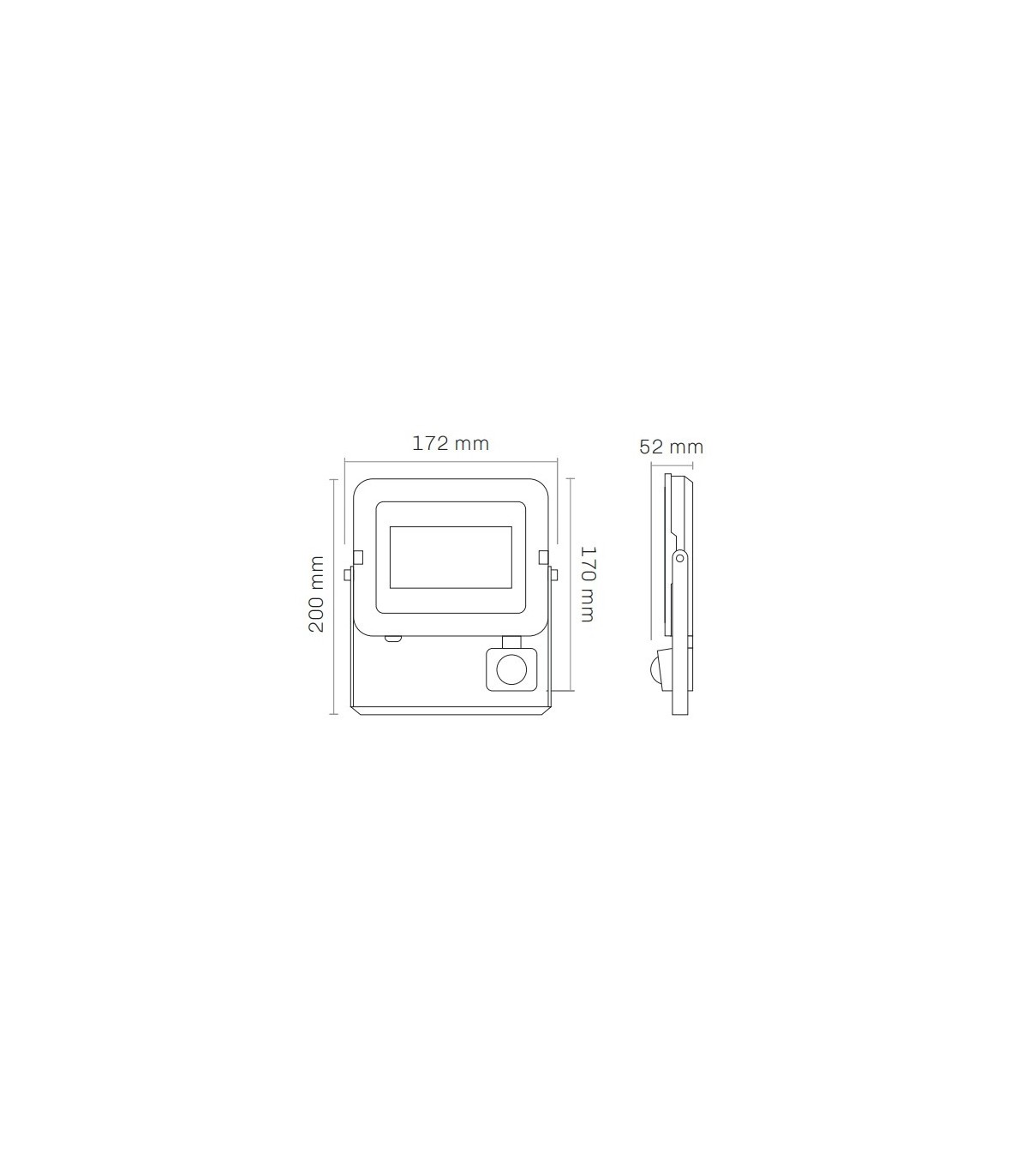 Proyector Led MAXLED SLIM Detector Movimiento 30W 2400Lm IP65
