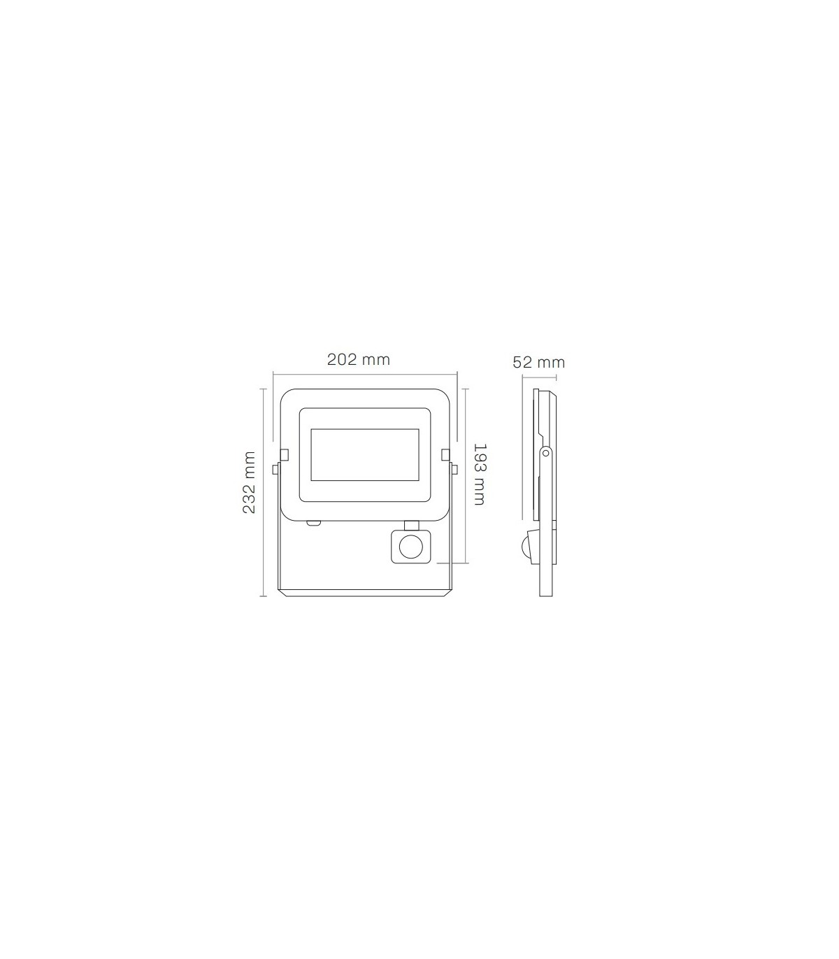 Proyector Led MAXLED SLIM Detector Movimiento 50W 4000Lm IP65