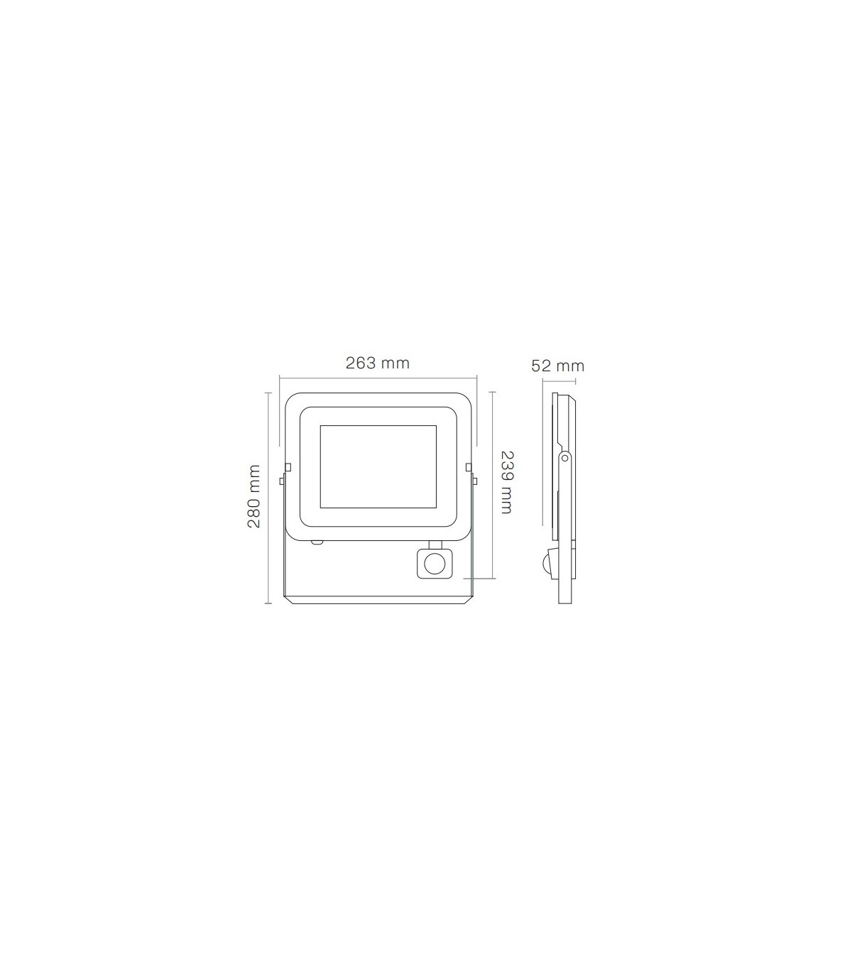 Proyector Led MAXLED SLIM Detector Movimiento 100W 8000Lm IP65