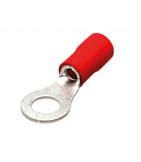 Bolsa 50u Terminal aislado redondo 4,3/1,5mm Rojo