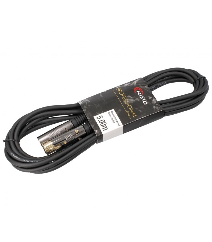 Conexión de audio XLR-Canon Macho - Hembra Balanceado 5 metros