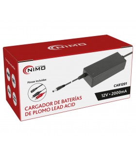 Cargador de baterías de Plomo y Gel 12V/2A
