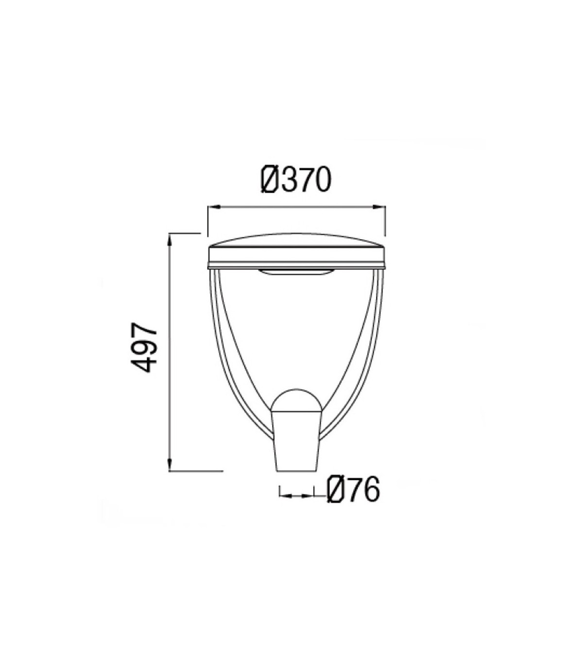 Farola LED LUMI 40W 4200Lm 70-150º IP65