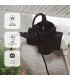 Ladrón cuatro Salidas Schuko 16A 250V Negro