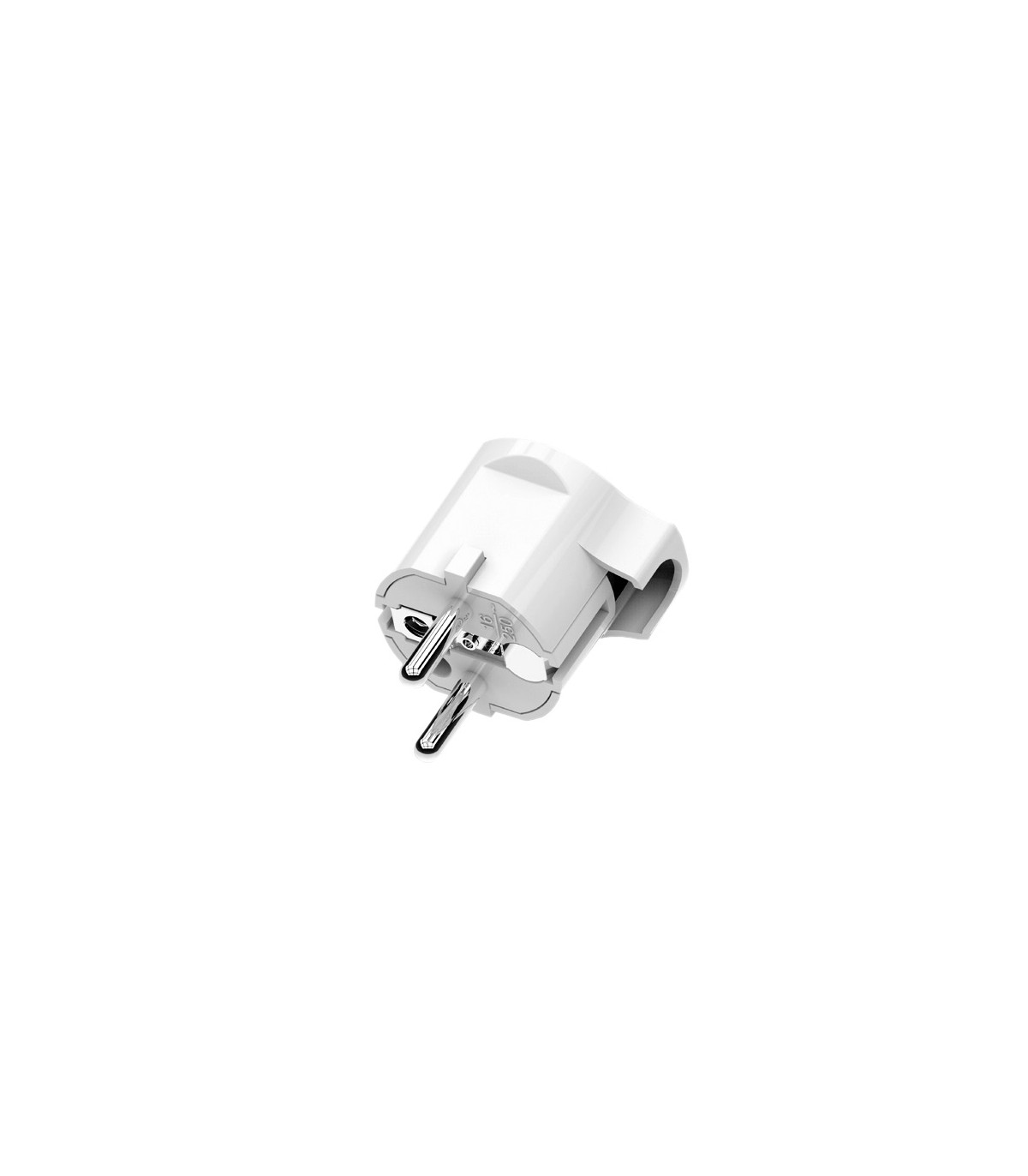 Clavija enchufe ultrafina 4.8mm 16A 250V Blanco