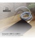 Cable USB Tipo C a USB Tipo C nylon trenzado 1,5M