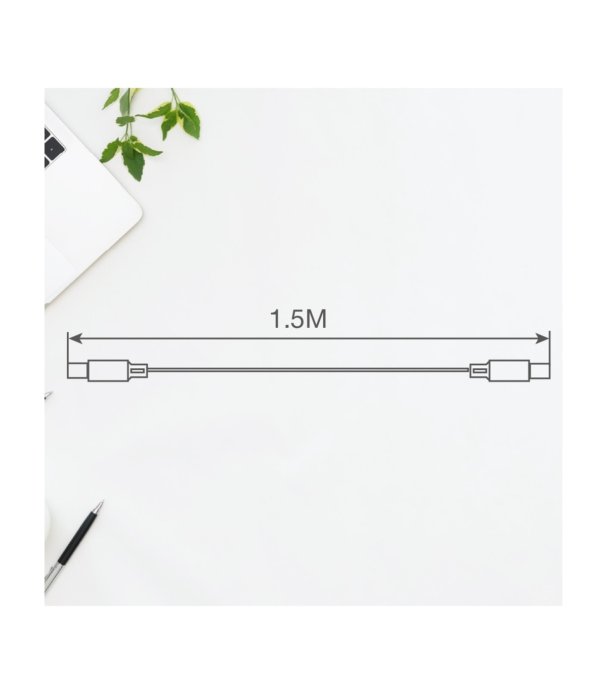 Cable USB Tipo C a USB Tipo C nylon trenzado 1,5M