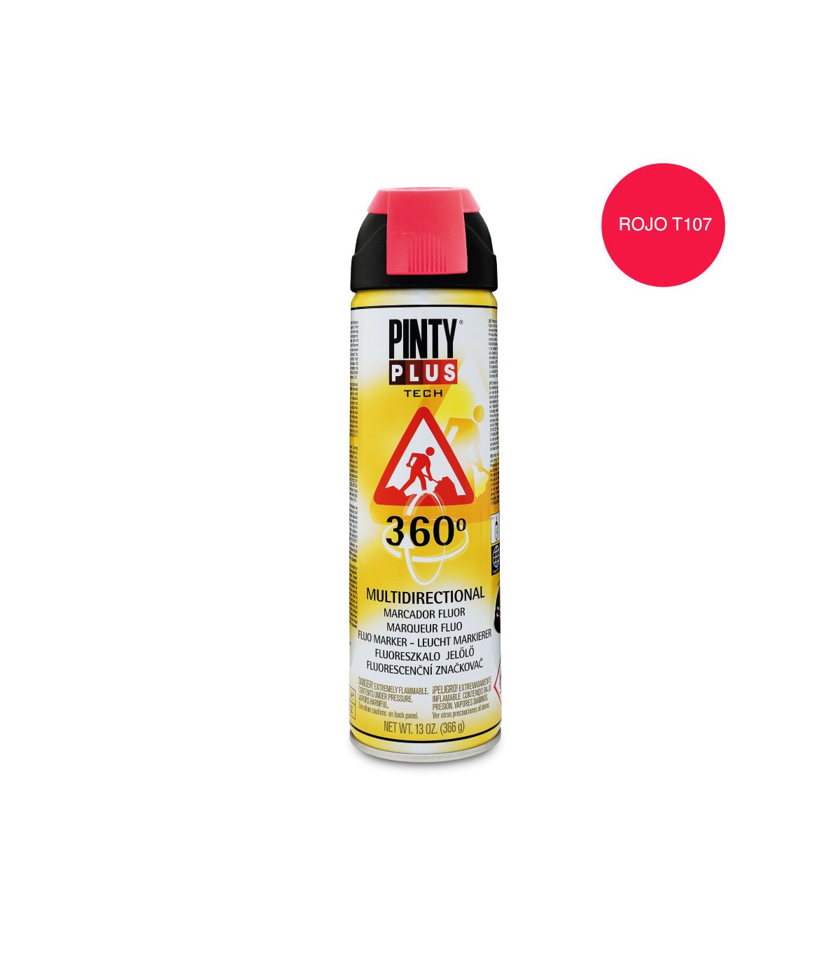 Spray Pintyplus Marcador 500ml T107 Rojo