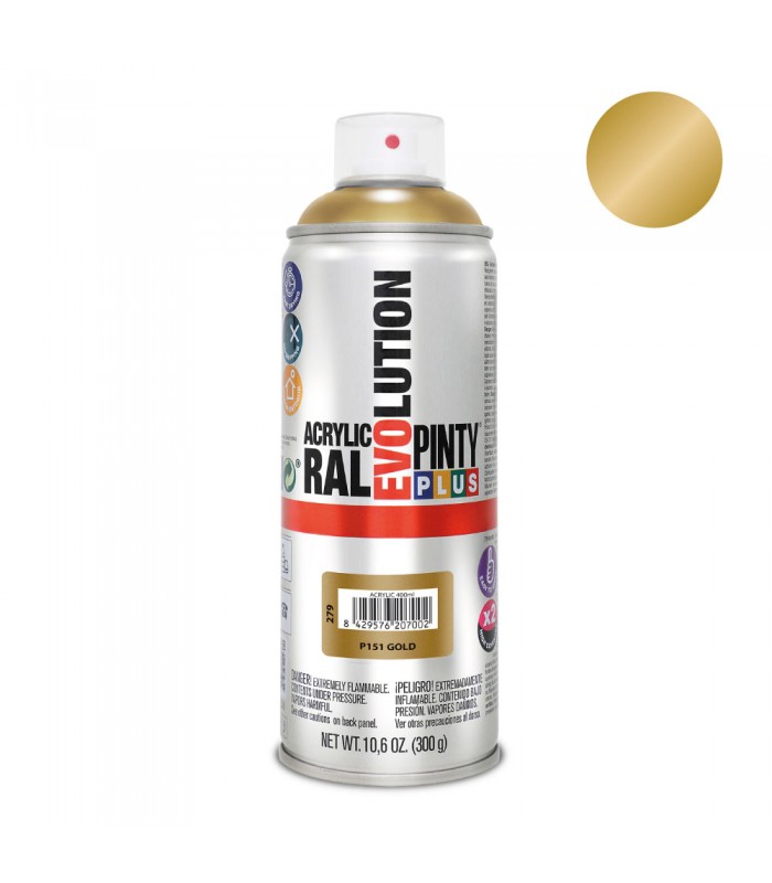 Pintura acrílica Spray EVOLUTION 520cc P151 ORO