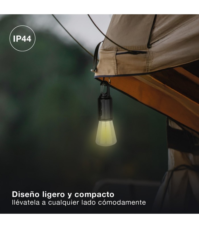 Bombilla LED camping recargable USB 2W 120Lm