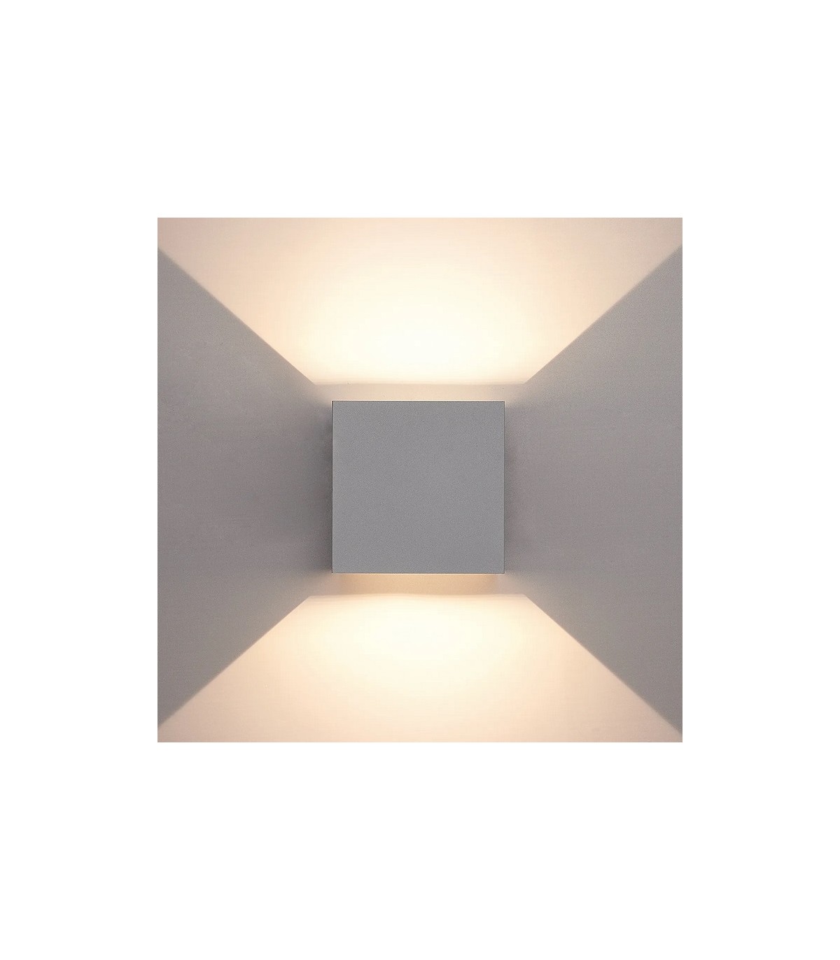 Aplique de Pared Led CUBO Blanco 10W 1000Lm IP65 CCT
