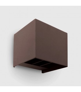 Aplique de Pared Led CUBO Óxido Corten 10W 1000Lm IP65 CCT