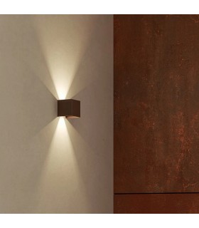 Aplique de Pared Led CUBO Óxido Corten 10W 1000Lm IP65 CCT