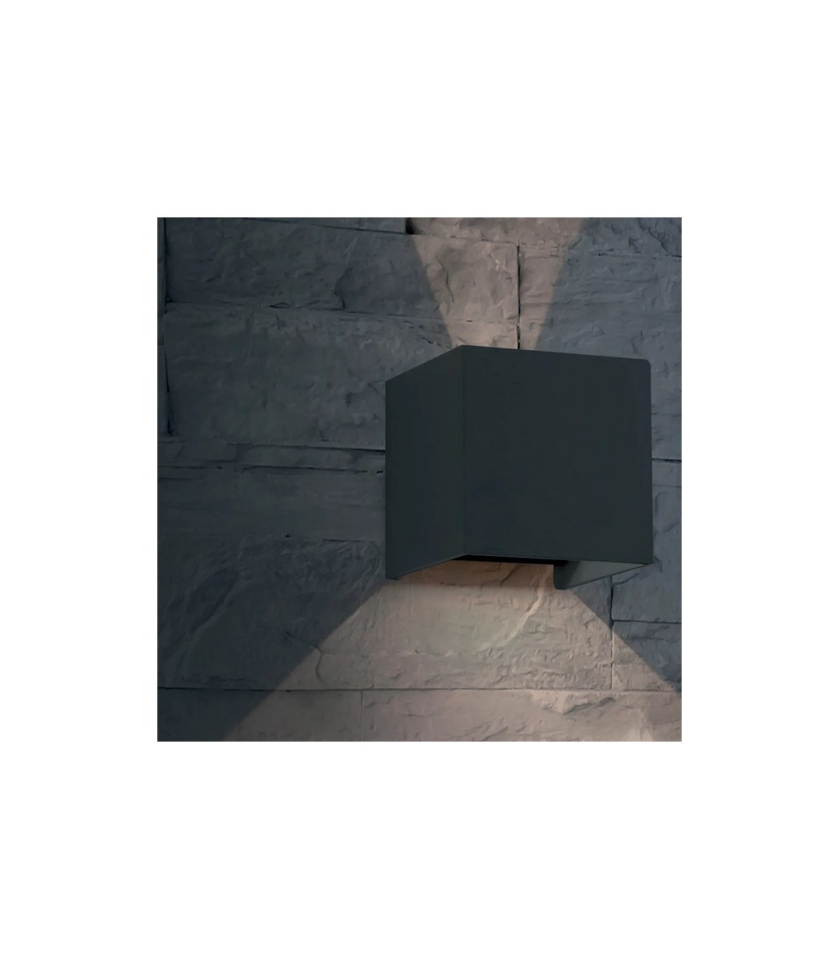 Aplique de Pared Led CUBO Antracita 10W 1000Lm IP65 CCT
