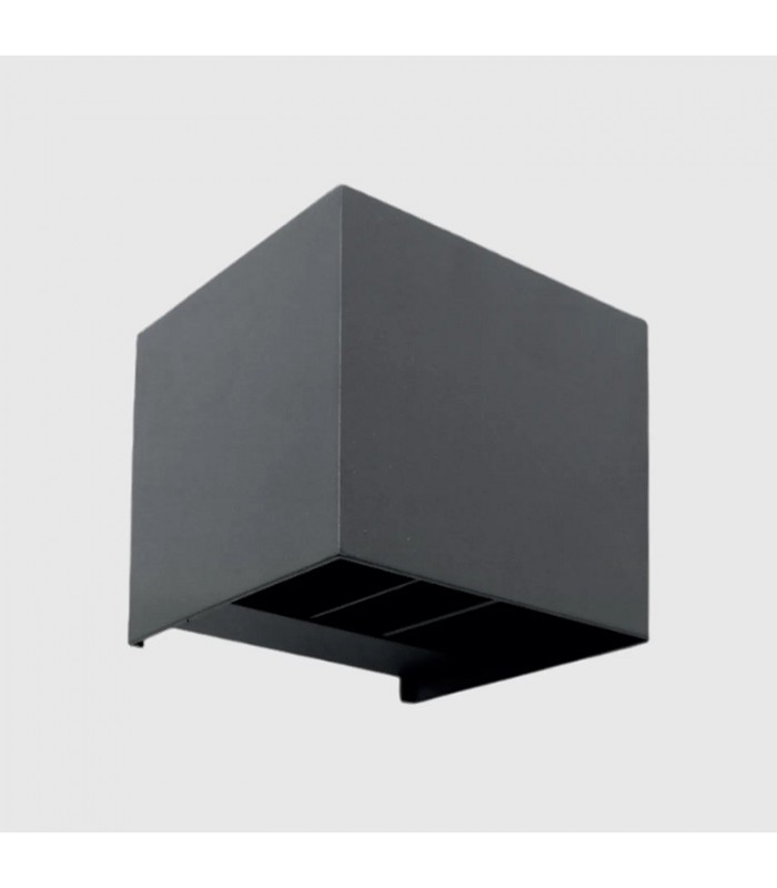 Aplique de Pared Led CUBO Antracita 10W 1000Lm IP65 CCT