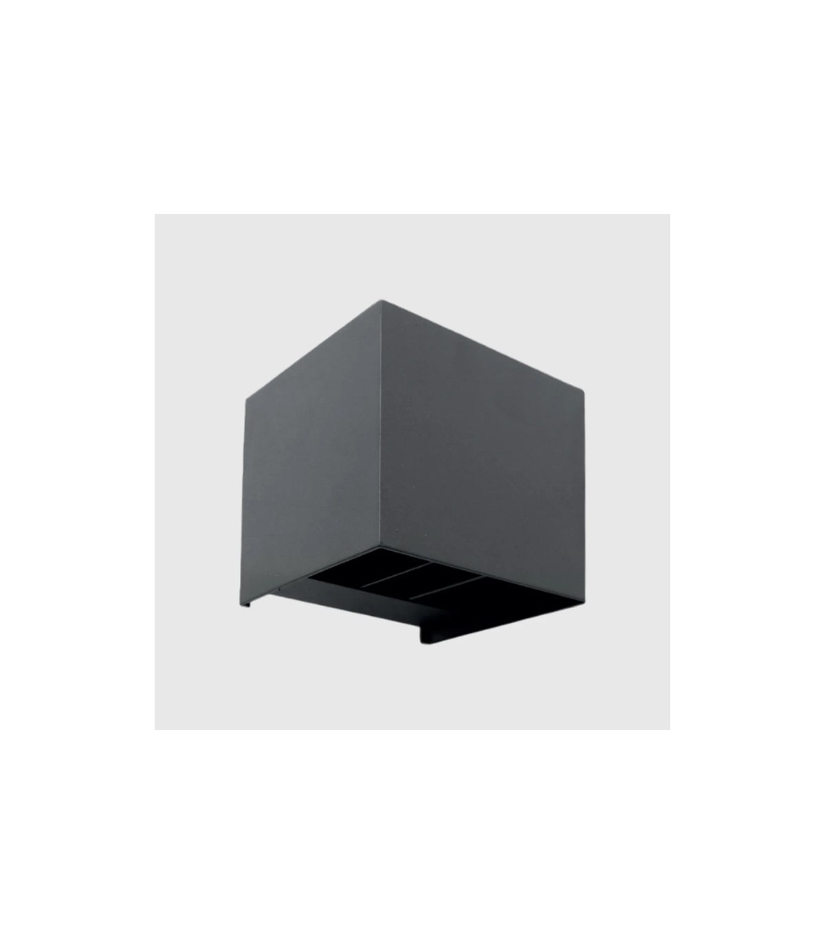 Aplique de Pared Led CUBO Antracita 10W 1000Lm IP65 CCT