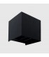 Aplique de Pared Led CUBO Negro 10W 1000Lm IP65 CCT