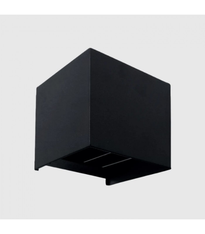 Aplique de Pared Led CUBO Negro 10W 1000Lm IP65 CCT