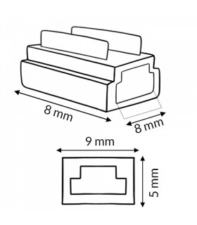 Conector 9 En 1 Para Tira Led 8Mm 12V/24V 2 Pin
