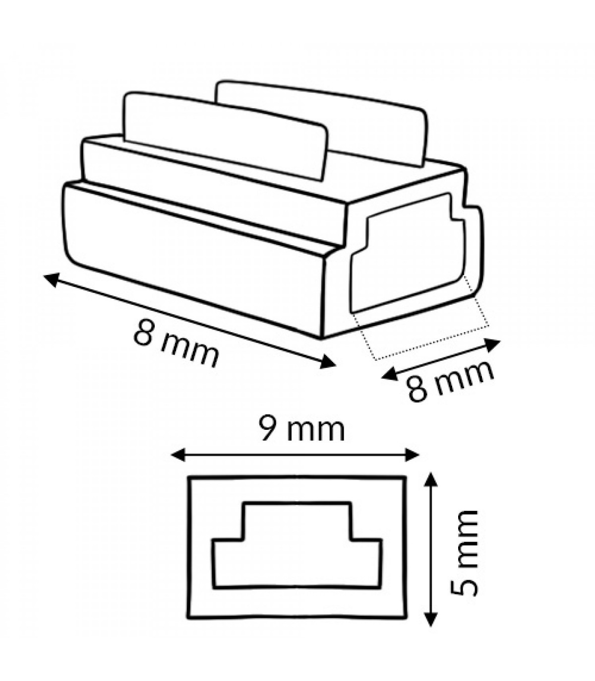 Conector 9 En 1 Para Tira Led 8Mm 12V/24V 2 Pin
