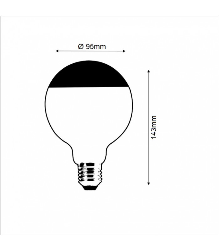 Bombilla Filamento G95 Oro 6W 600Lm E27