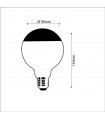 Bombilla Filamento G95 Oro 6W 600Lm E27