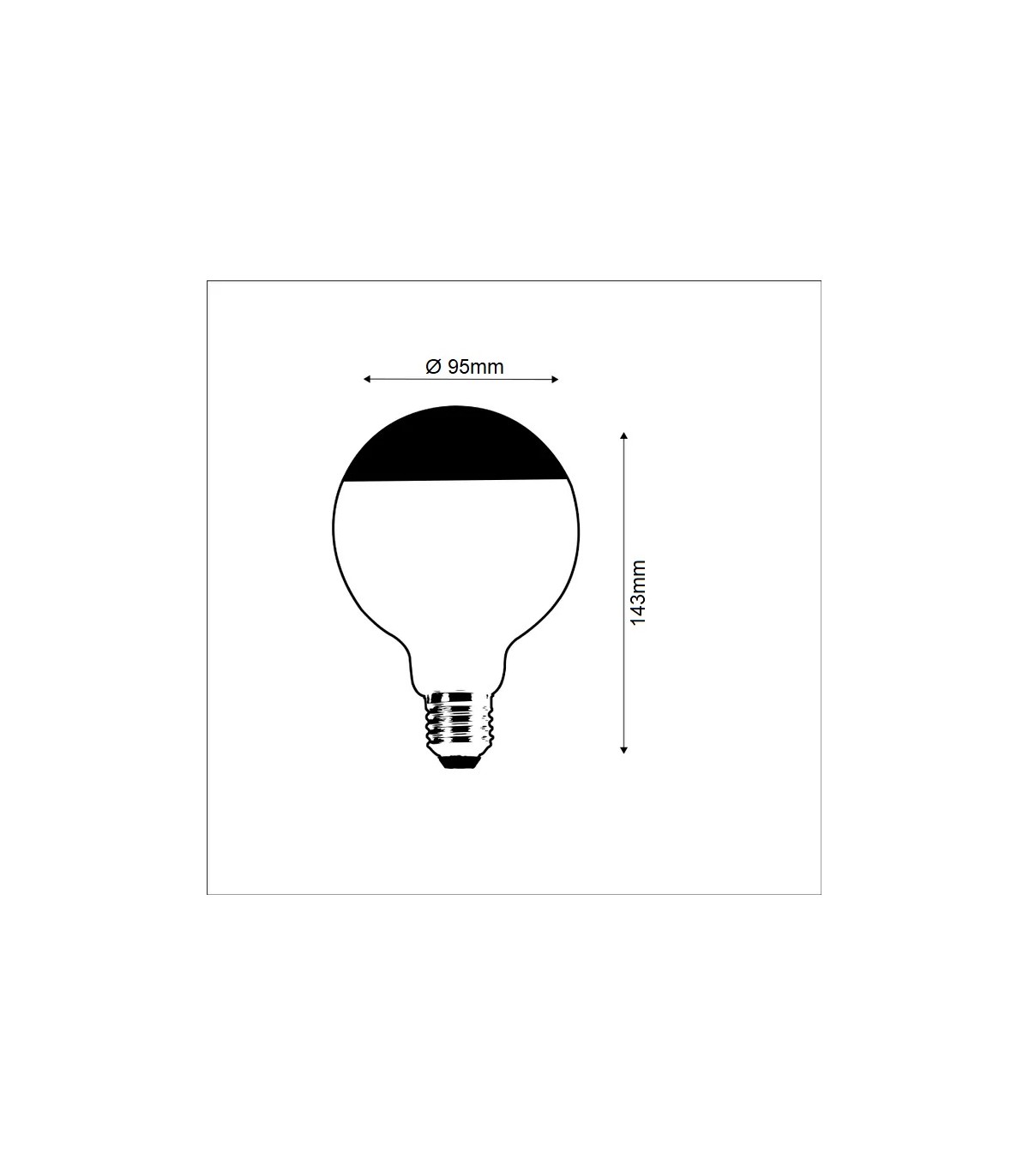 Bombilla Filamento G95 Oro 6W 600Lm E27