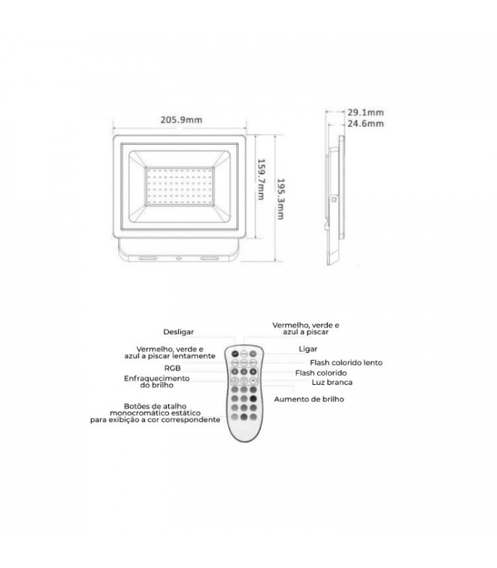 Proyector Led LUXTAR RGBW 50W IP65